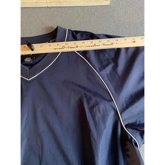 FootJoy FJ WindShirt Men's Large Blue Golf Pullover Windbreaker short sleeves - Picture 7 of 15